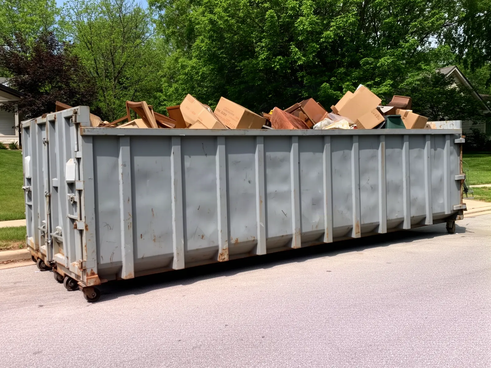 Roll-off dumpster from Herman & Sons Dumpsters & Hauling in Milwaukee, WI